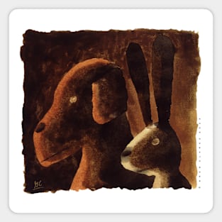 Lapin et Chien Magnet